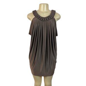 BCBG Maxazria Women's Brown Sleeveless Sheath Mini Dress XS